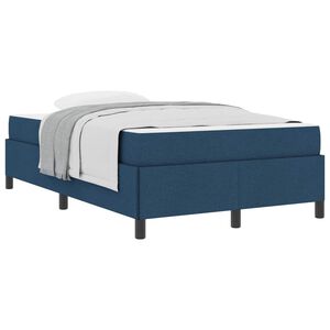 vidaXL Boxspringbett Blau 120 x 200 cm Stoff
