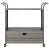 vidaXL Barwagen mit Schublade Grau 100x45x97 cm Poly Rattan