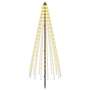 vidaXL LED-Weihnachtsbaum 165 cm 270 LEDs Warmes Wei&szlig; Eisen Schwarz