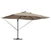 vidaXL Sonnenschirm Taupe 352 x 251 x 265 cm Polyester und Aluminium
