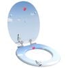 vidaXL Soft-Close Toilettensitz Blau 44 x 38 cm MDF-Platte