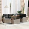 vidaXL Garten-Sofa-Set mit Kissen 6 pcs Grau