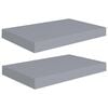 vidaXL Schwebende Wandregale 2 Stk. Grau 40x23x3,8cm MDF