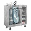 vidaXL Golf Schrank Mit Rad Uni Beton Grau 90 x 45 x 98 cm
