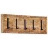 vidaXL Wandgarderobe mit 5 Haken Massivholz Mango