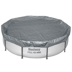 Bestway Poolabdeckung &Oslash;3,05 m Rund Polyester Grau