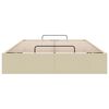vidaXL Ottoman-Bett ohne Matratze Creme 120x200 cm Stoff