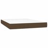 vidaXL Boxspringbett mit Matratze & LED Dunkelbraun 140x190 cm Stoff