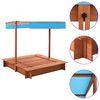 vidaXL Sandkasten mit Überdachung Tannenholz 122 x 120 x 123 cm