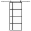 vidaXL Schiebet&uuml;r mit Beschlag Schwarz 90x205 cm ESG-Glas
