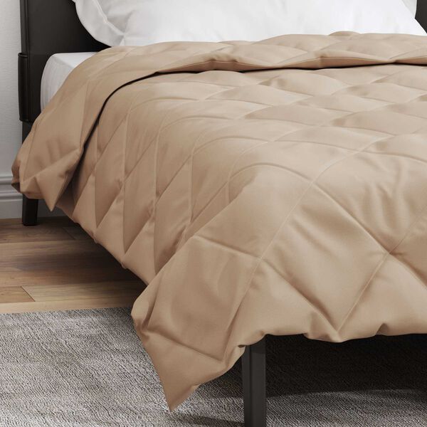 vidaXL Sommerdecke Taupe 200 x 155 cm Mikrofaser