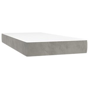 vidaXL Taschenfederkernmatratze Mittel Hellgrau 80x200x20 cm Samt