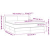 vidaXL Boxspringbett mit Matratze Taupe 160x200 cm Stoff