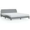 vidaXL Bettgestell Dover Hellgrau 180x200 cm Stoff