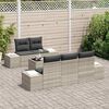 vidaXL Gartensofa-set 6 pcs Hellgrau und Dunkelgrau Poly-Rattan