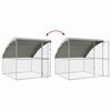 vidaXL Hundek&auml;fig 2 pcs Silber 4 x 2 x 2 m Verzinkter Stahl