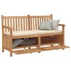 vidaXL Gartenaufbewahrungsbank Braun 150 x 60 x 90 cm Massivholz Teak