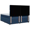 vidaXL Boxspringbett mit Matratze Blau 200x200 cm Stoff