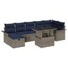 vidaXL Gartensofa-set 8 stk. Grau Poly-Rattan