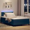 vidaXL LED Boxspringbett mit Matratze mit LED Blau 120 x 190 cm Stoff