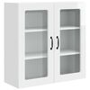 vidaXL Wandglas-Schrank PORTO Hochglanz Wei&szlig; 80 x 31 x 80 cm