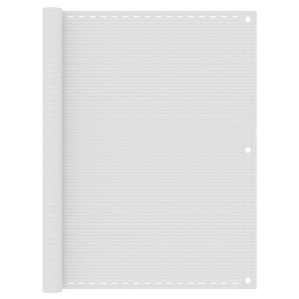 vidaXL Balkon-Sichtschutz Weiß 120x400 cm HDPE