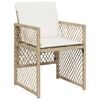 vidaXL Garten Essgruppe 5 pcs Beige Poly-Rattan