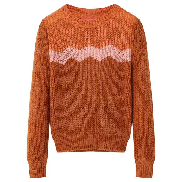 Kinderpullover Gestrickt Cognac 92