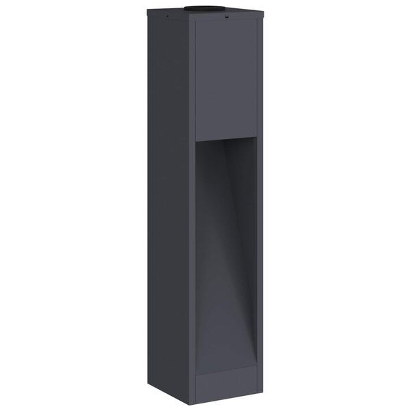 vidaXL Solar LED Wegeleuchte 2 pcs Anthrazit Kalt gewalzter Stahl