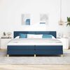 vidaXL LED Boxspringbett mit Matratze mit LED Blau 200 x 200 cm Stoff