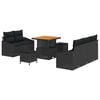vidaXL Gartensofa-set 8 stk. Schwarz Poly-Rattan
