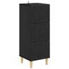 vidaXL Schubladenschrank Schwarz 33 x 34,5 x 90 cm Holzwerkstoff