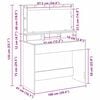 vidaXL Schminktisch Artisan-Eiche 100 x 41 x 135 cm Holzwerkstoff
