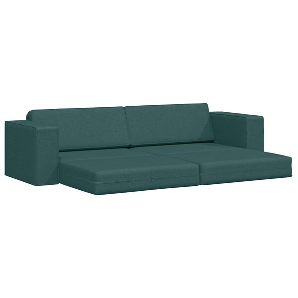 vidaXL Schlafsofa 200cm Dunkelgr&uuml;n Stoff