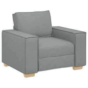 vidaXL Sofa Stuhl Hellgrau 60 cm Stoff