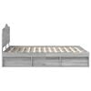 vidaXL Bettrahmen Graues Sonoma 160 x 200 cm Massives Kiefernholz