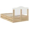 vidaXL Bettrahmen Sonoma-Eiche 135 x 190 cm Ingenieurs Holz