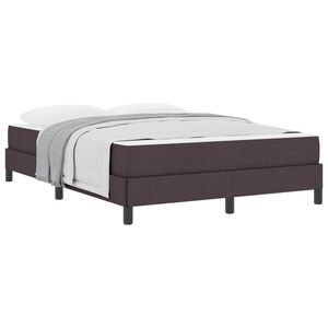 vidaXL Boxspringbett mit Matratze Dunkelbraun 140 x 190 cm Stoff