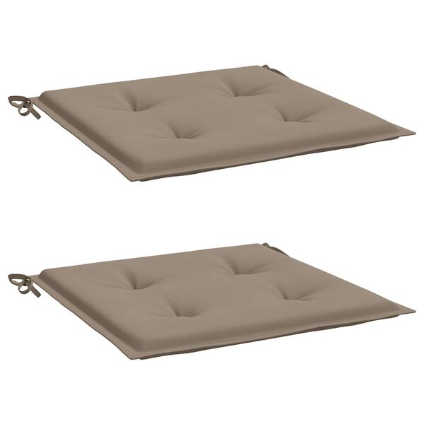 vidaXL Gartenstuhl-Kissen 2 Stk. Taupe 40x40x4 cm Oxford-Gewebe
