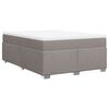 vidaXL Boxspringbett mit Matratze Taupe 140x190 cm Stoff