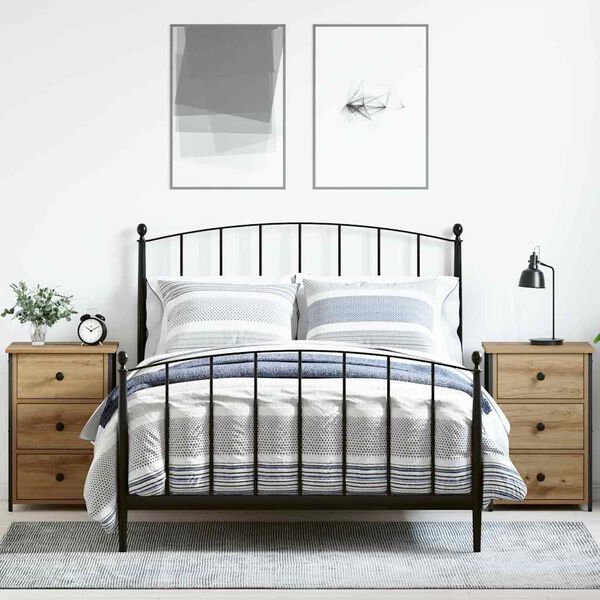 vidaXL Nachttisch mit Schubladen 2 pcs Braun 40 x 36 x 60 cm