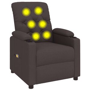 vidaXL Massagesessel Dunkelbraun Stoff