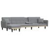 vidaXL Schlafsofa in L-Form Hellgrau 275x140x70 cm Stoff