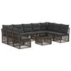 vidaXL Gartensofa-set 10 pcs Grau Poly-Rattan