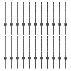 vidaXL Einbetonierter Zaunpfosten 22 Stk. Grau 100 cm