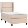 vidaXL Boxspringbett mit Matratze Cappuccino-Braun 90x200cm Kunstleder