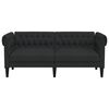 vidaXL Chesterfield-Sofa 2-Sitzer Schwarz Stoff