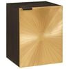 vidaXL Badezimmerschrank mit Regal Schwarz und Gold 38 x 33 x 48 cm