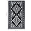 vidaXL Teppichl&auml;ufer BCF Schwarz 100x150 cm