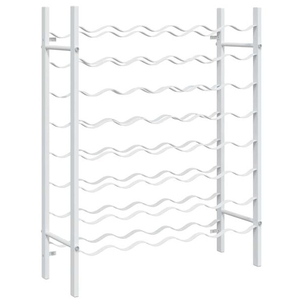 vidaXL Weinregal f&uuml;r 48 Flaschen Wei&szlig; Metall